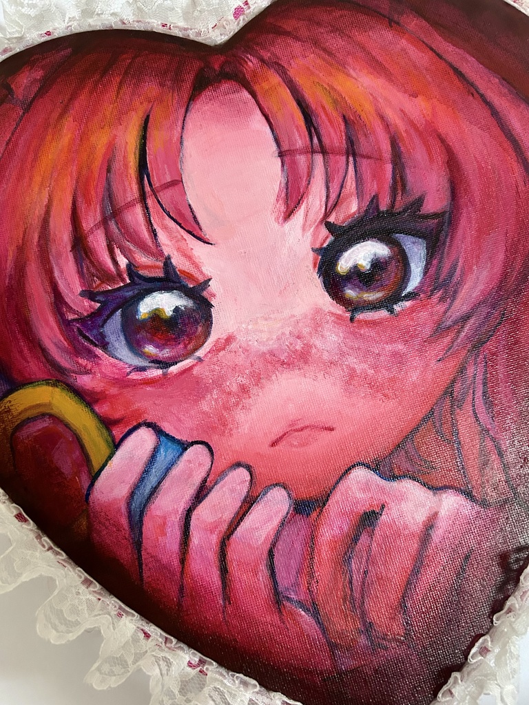 ♡ハート型キャンバスイラスト　原画♡