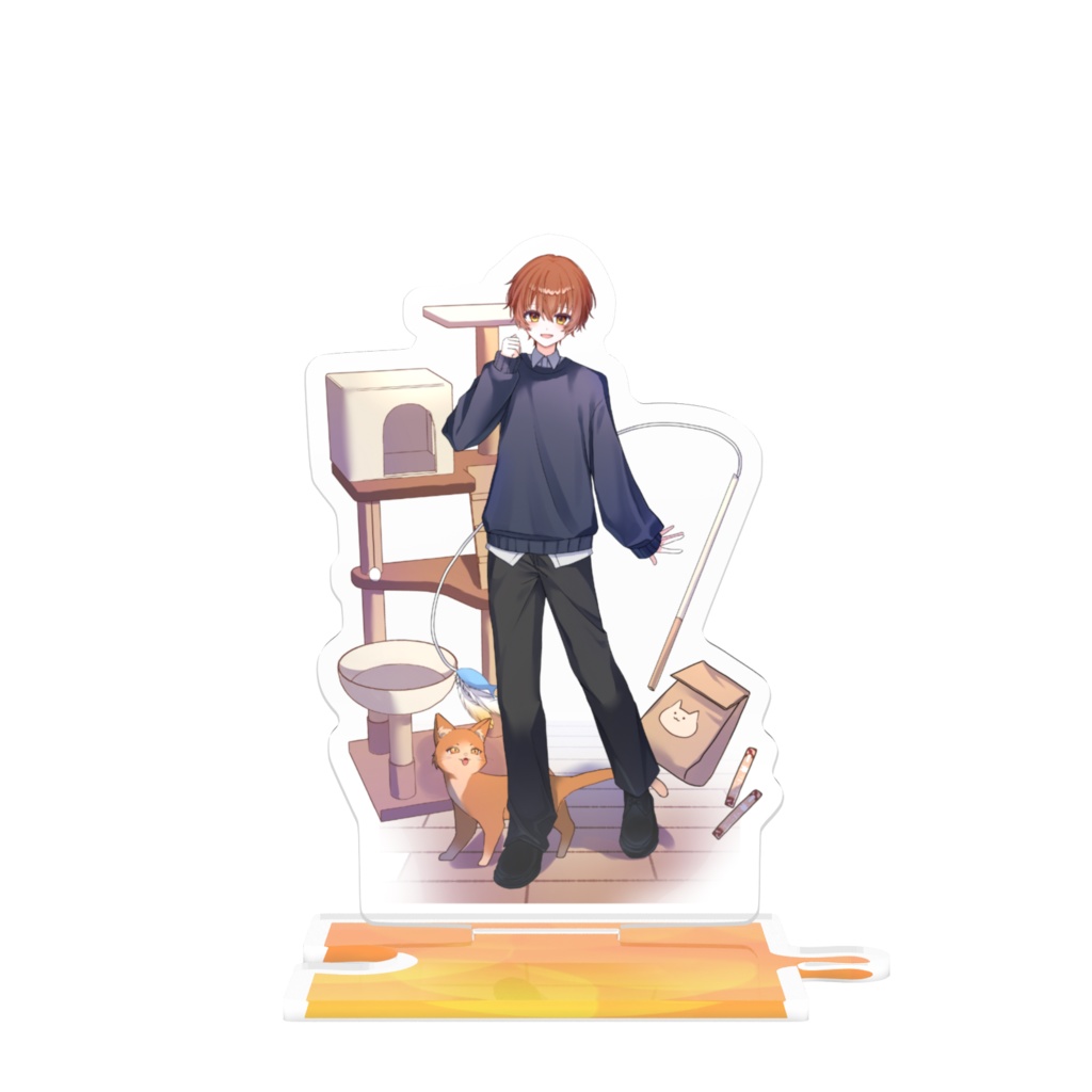 むぎくん私服 アクリルスタンド(背景あり)