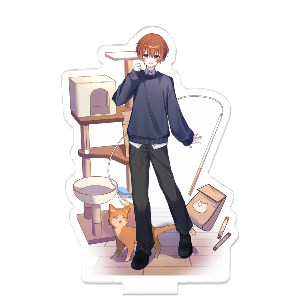 むぎくん私服 アクリルスタンド(背景あり)