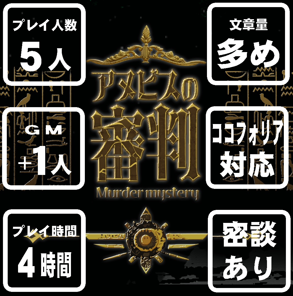 マーダーミステリーシナリオ 『アヌビスの審判』