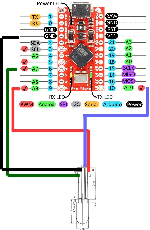 EXCEED MODEL Series ザクヘッド用台座 データ & LED PWM control sketch セット