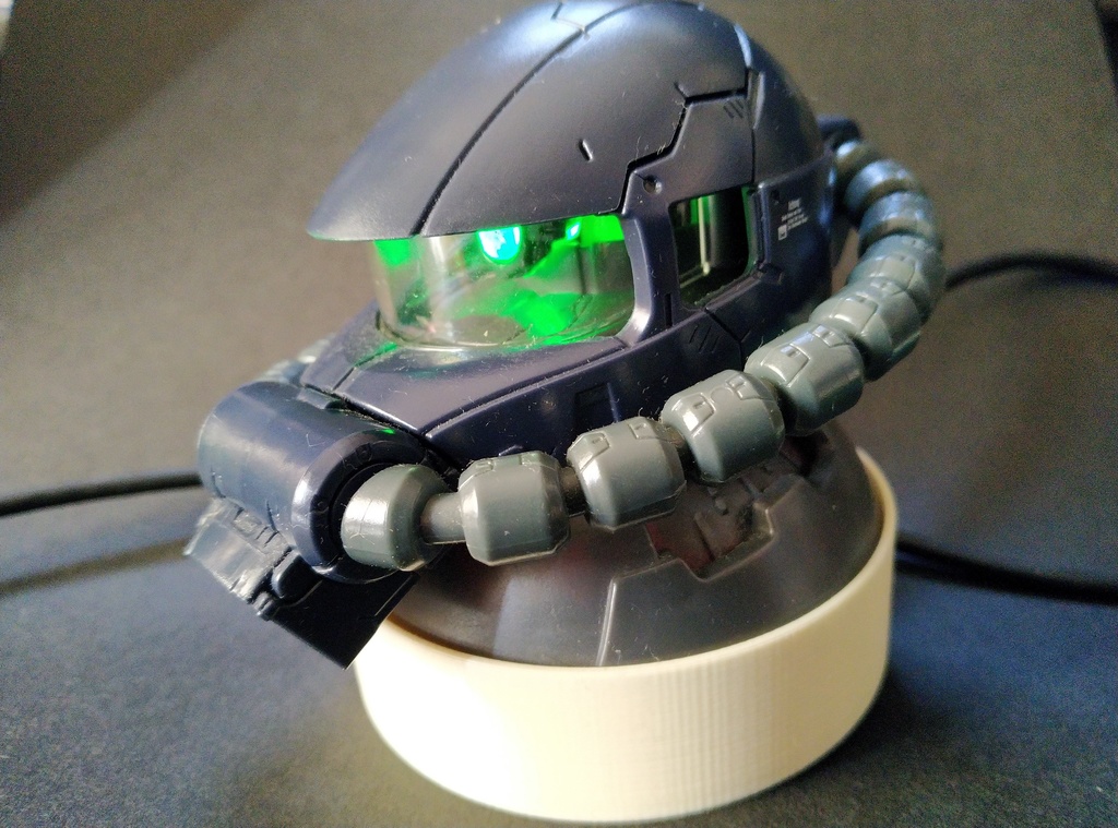 EXCEED MODEL Series ザクヘッド用台座 データ & LED PWM control sketch セット