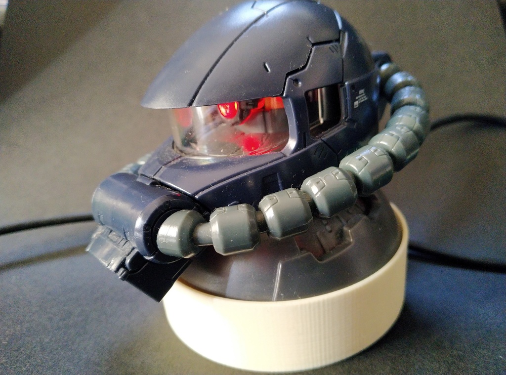 EXCEED MODEL Series ザクヘッド用台座 データ & LED PWM control sketch セット