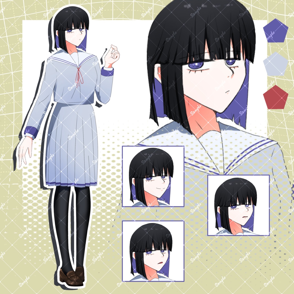 【無料版有り】全身立ち絵1_学生