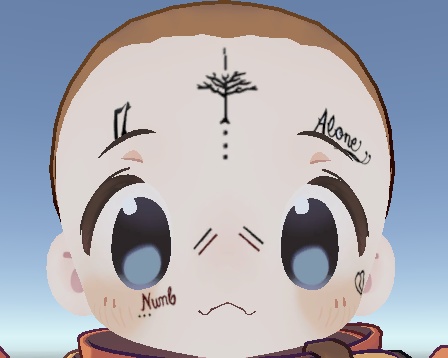【まめひなた】 FaceTattoo ラッパー
