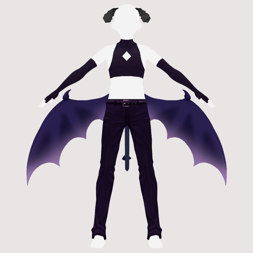 【VRoid(正式版/β版)用】インキュバス衣装セット【無料配布】