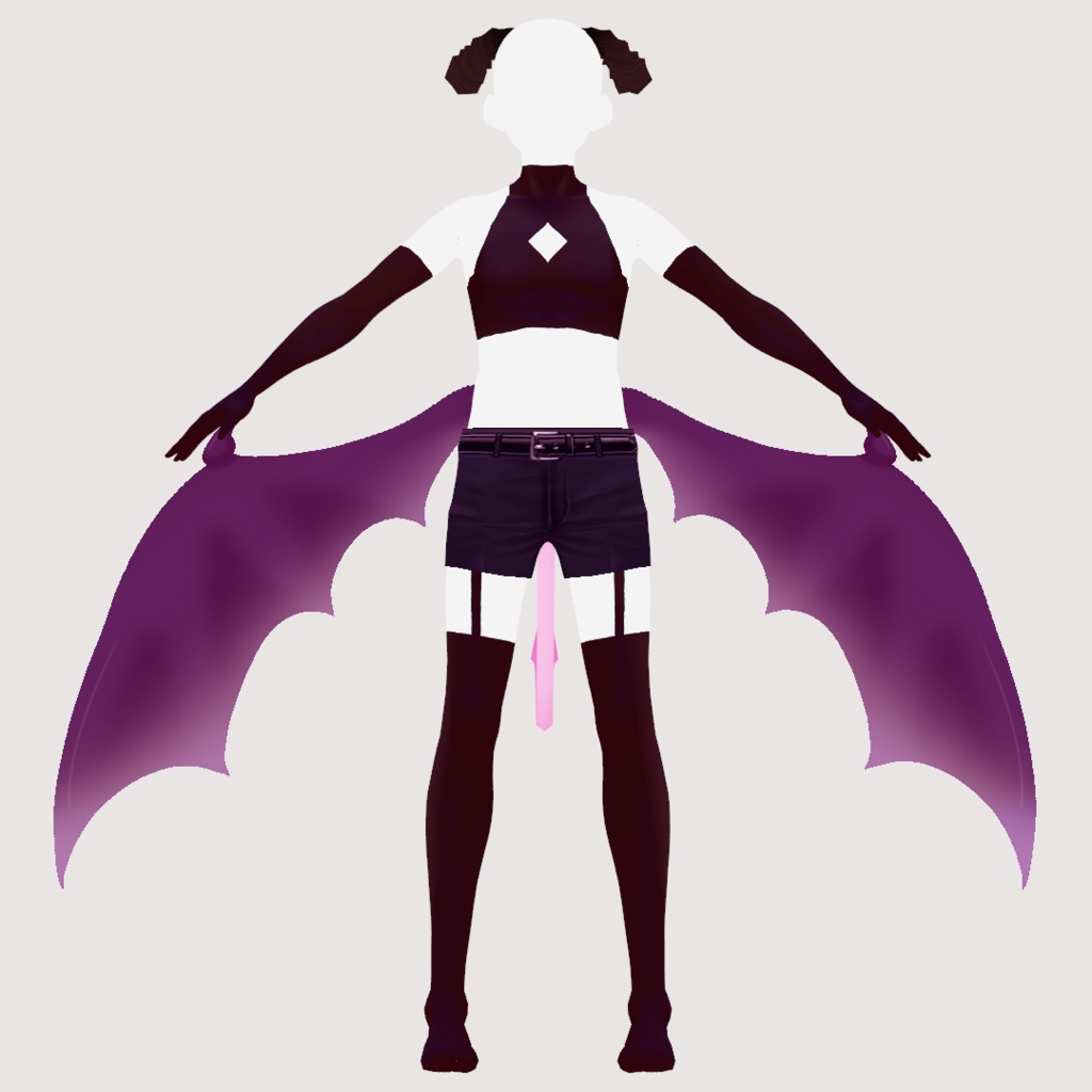 【VRoid(正式版)用】インキュバス衣装セット2【無料配布】