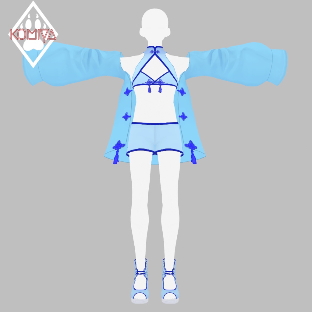 【VRoid衣装】チャイナ風水着セットアップ2023【正式版】