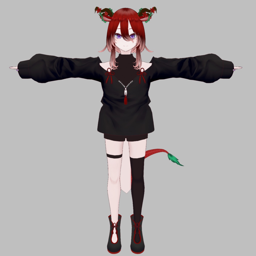 【VRoidベース3Dモデル】華龍少年【VRMモデル/vroidファイル】