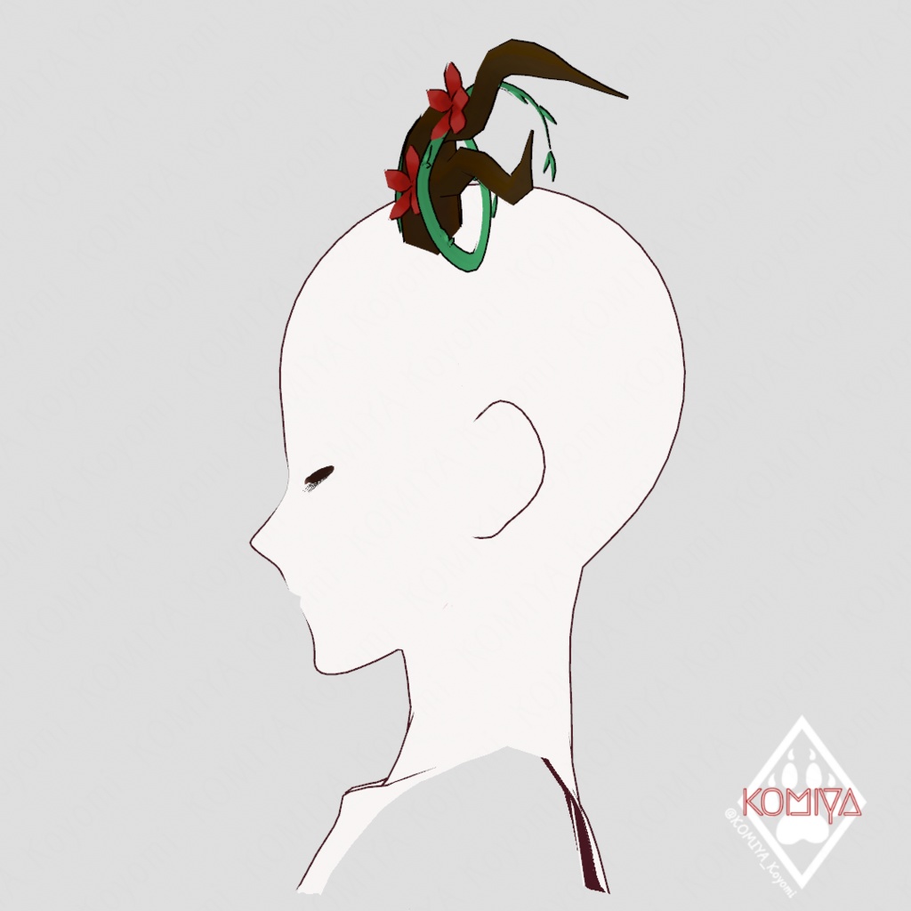 【VRoid用ヘアプリセットアイテム】華角【無料サンプル有】※アップデート作業中