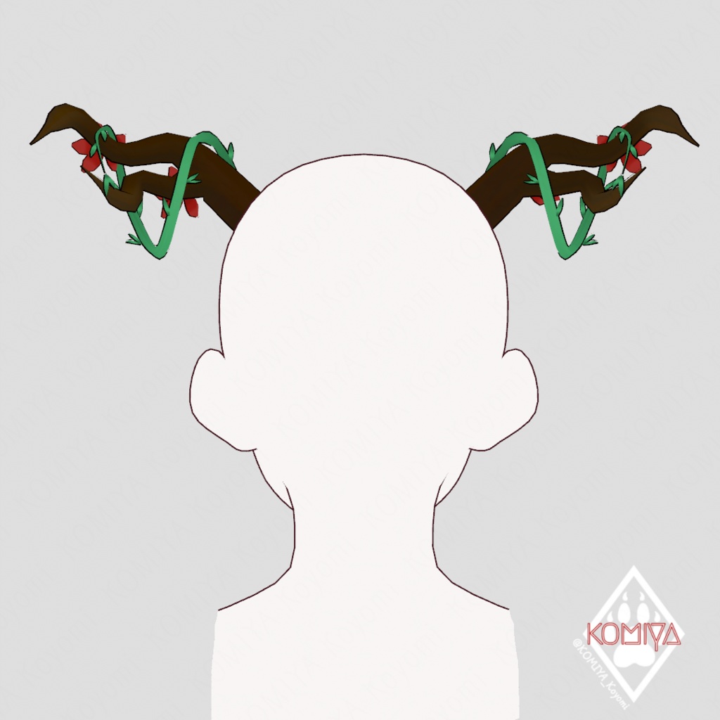 【VRoid用ヘアプリセットアイテム】華角【無料サンプル有】※アップデート作業中