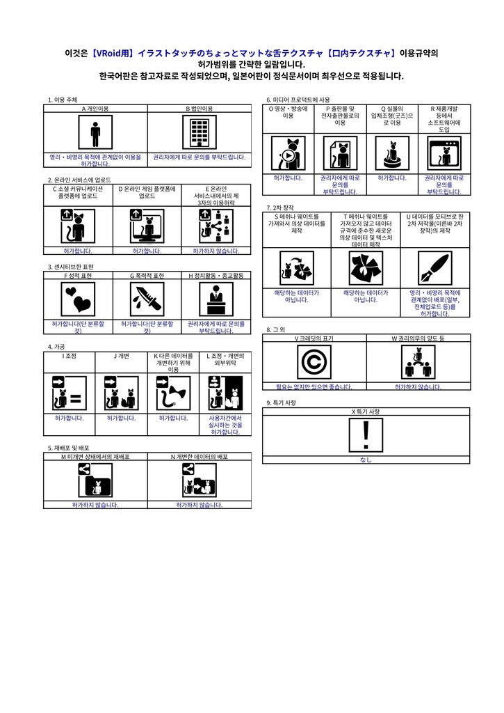 【VRoid用】イラストタッチのちょっとマットな舌テクスチャ【口内テクスチャ】