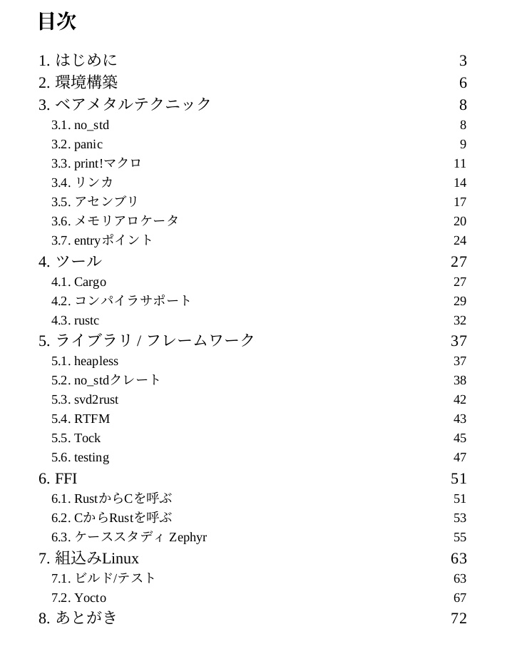 組込み/ベアメタルRustクックブック(物理本)