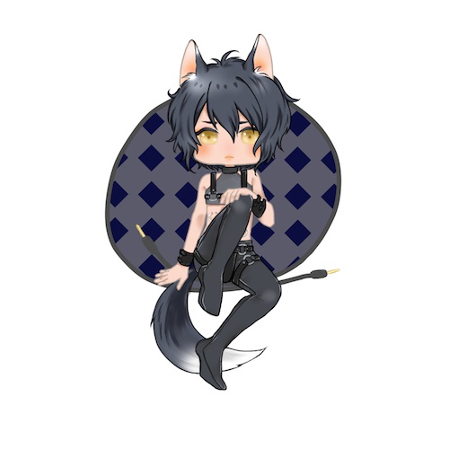 犬のアクリルキーホルダー