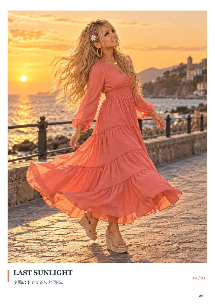 黒ギャル写真集「KURO GYARU / TOKYO 03 - COASTAL ESCAPE」【AI生成・30ページPDF版】