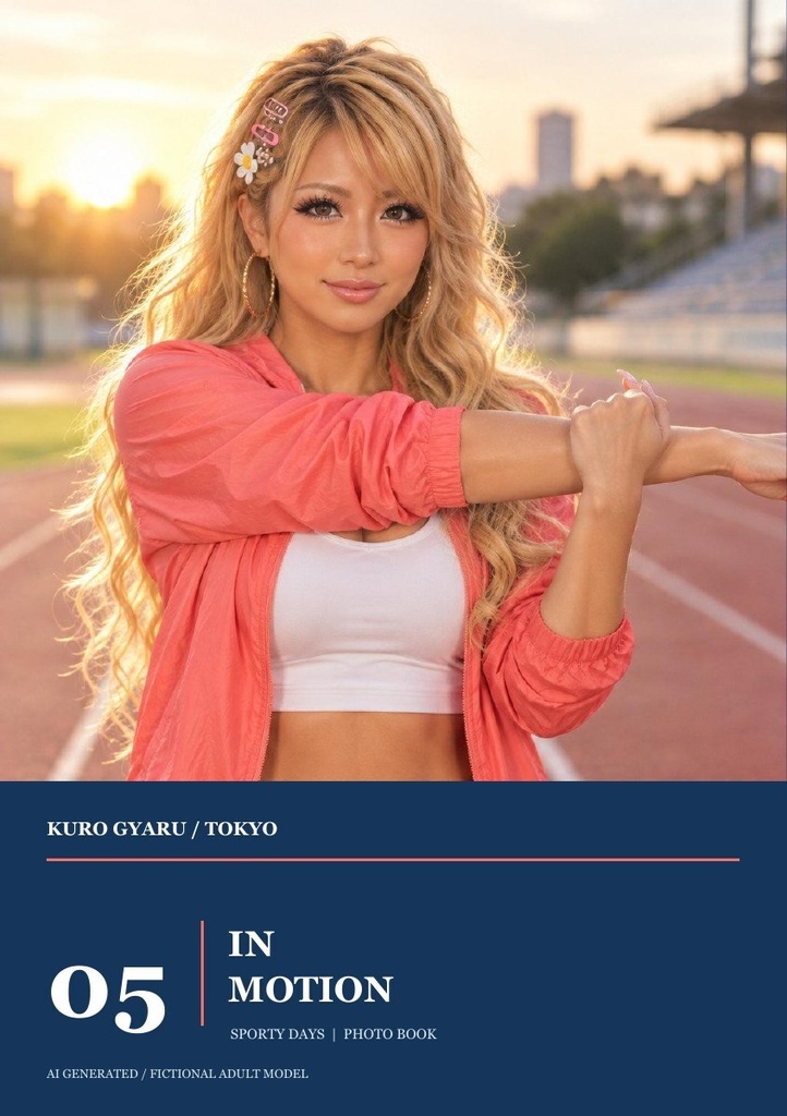 黒ギャル写真集「KURO GYARU / TOKYO 05 - IN MOTION」【AI生成・30ページPDF版】