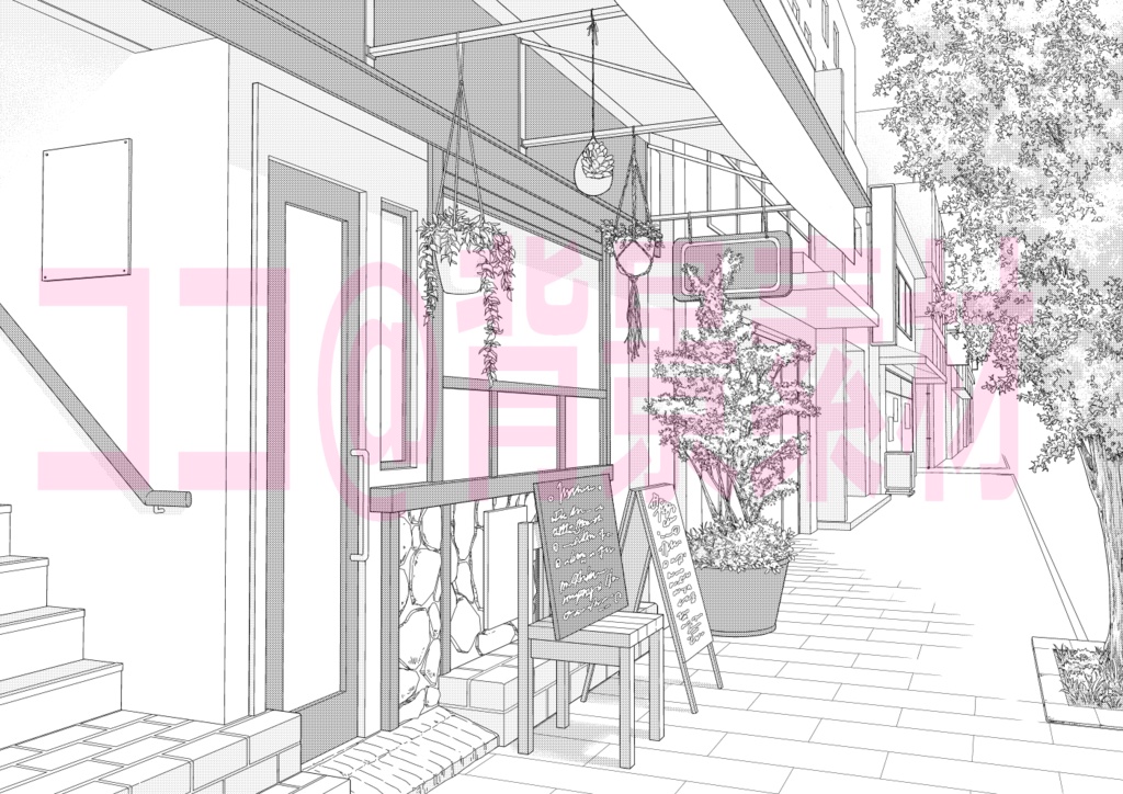 カフェ外観1~4セット