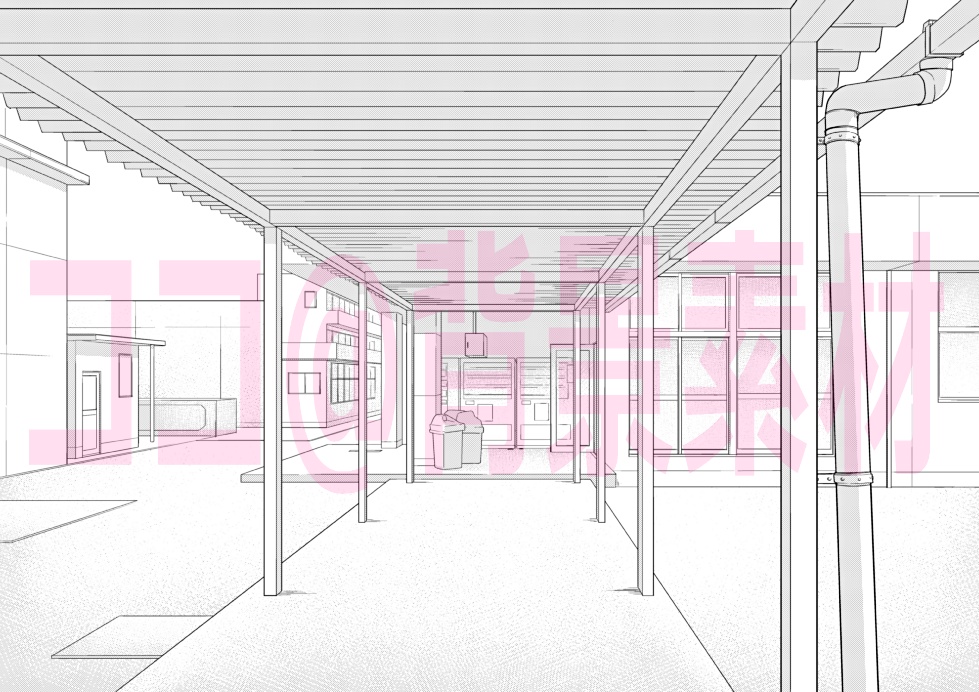 学校各所・背景素材集