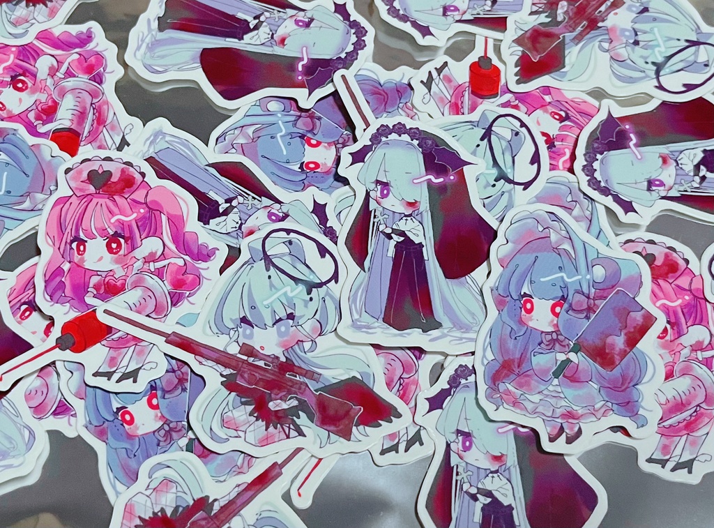 殺意♡女の子ステッカー