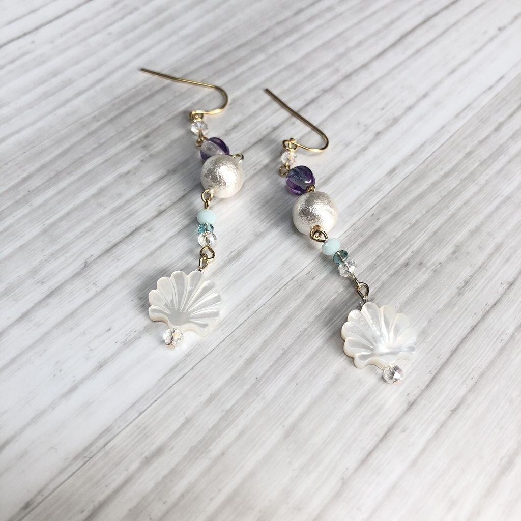 ピアス イヤリング 秘密の貝殻 Aoi Etc Shop Booth