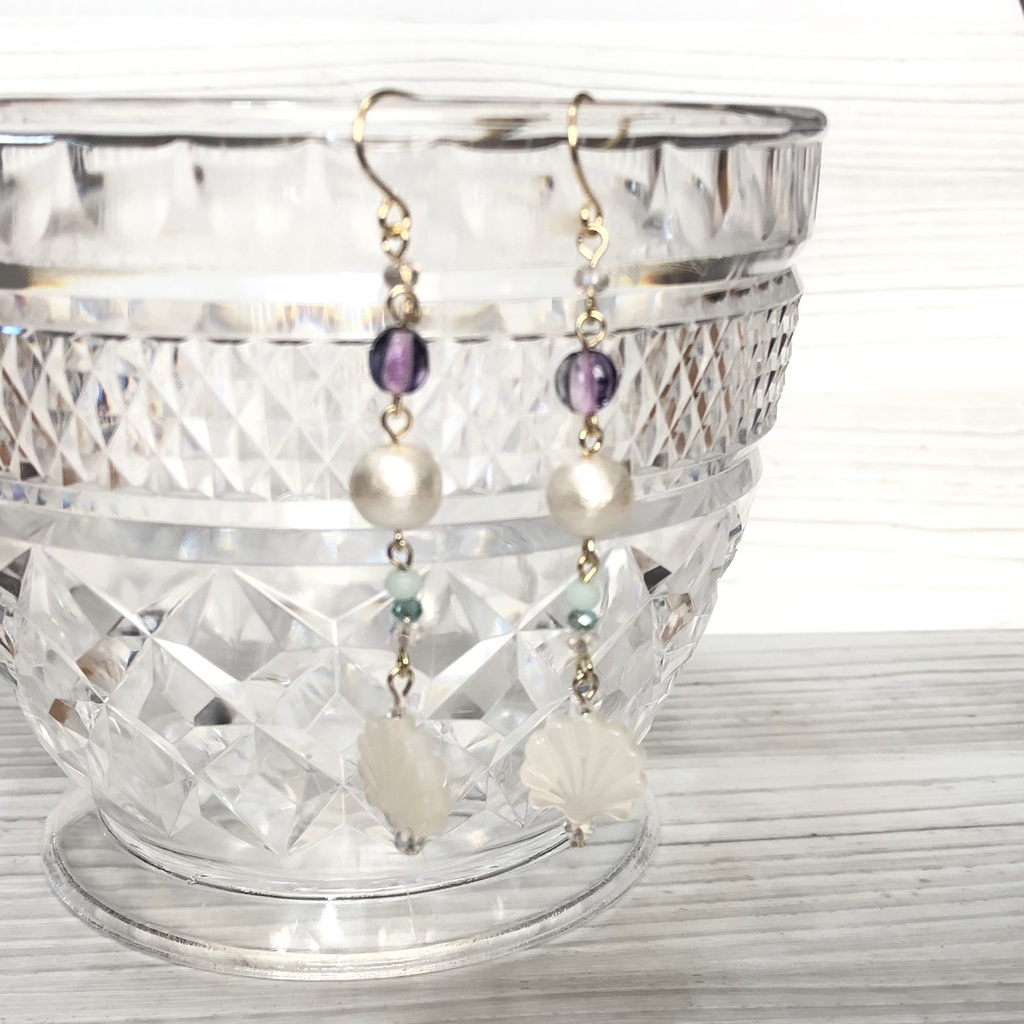 ピアス イヤリング 秘密の貝殻 Aoi Etc Shop Booth