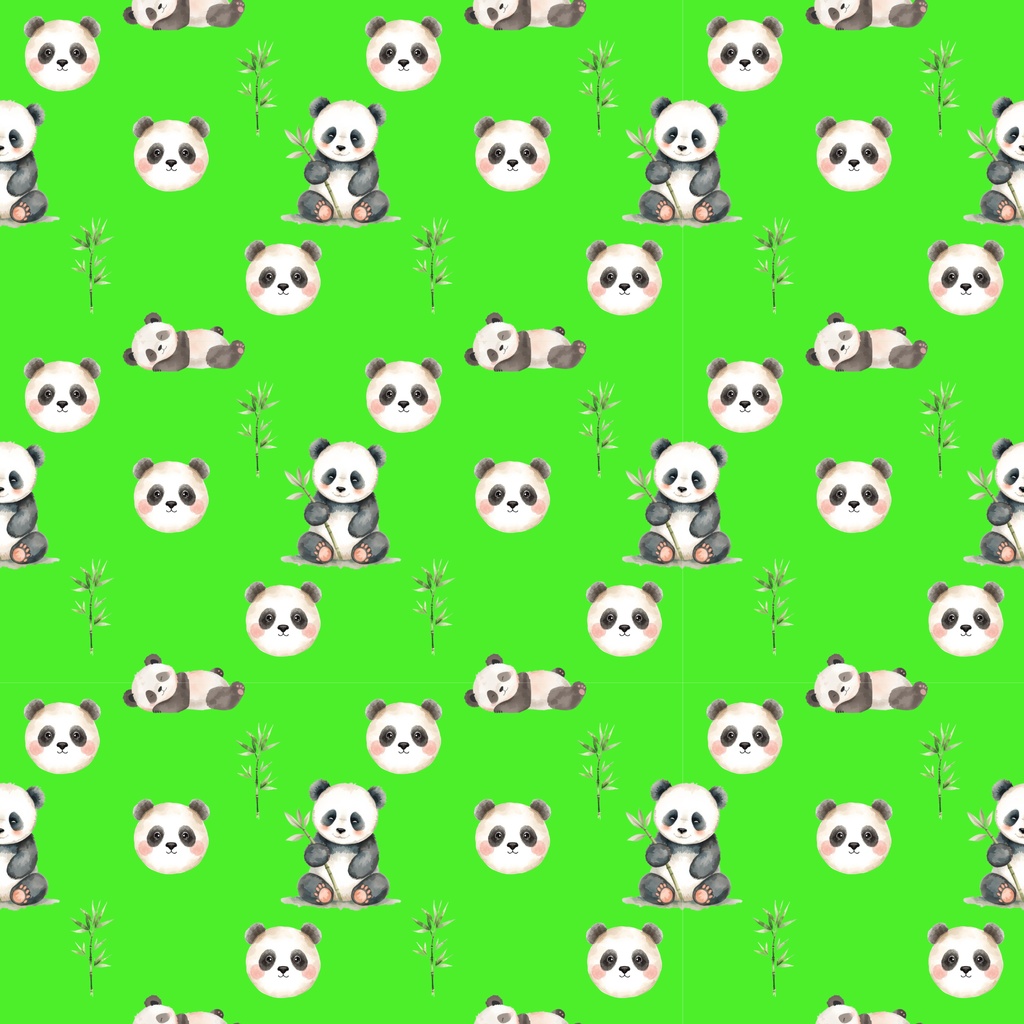 パンダ柄シームレスパターン
