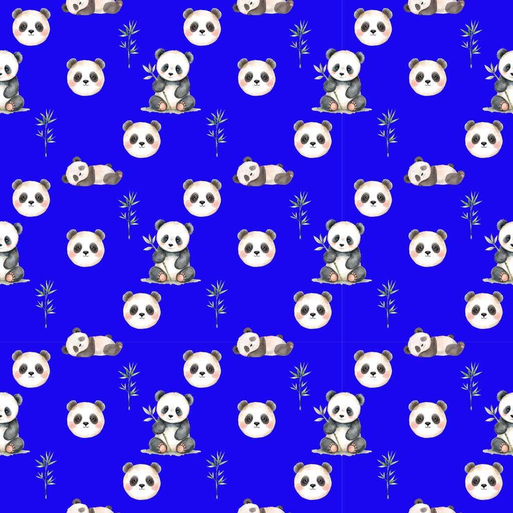 パンダ柄シームレスパターン