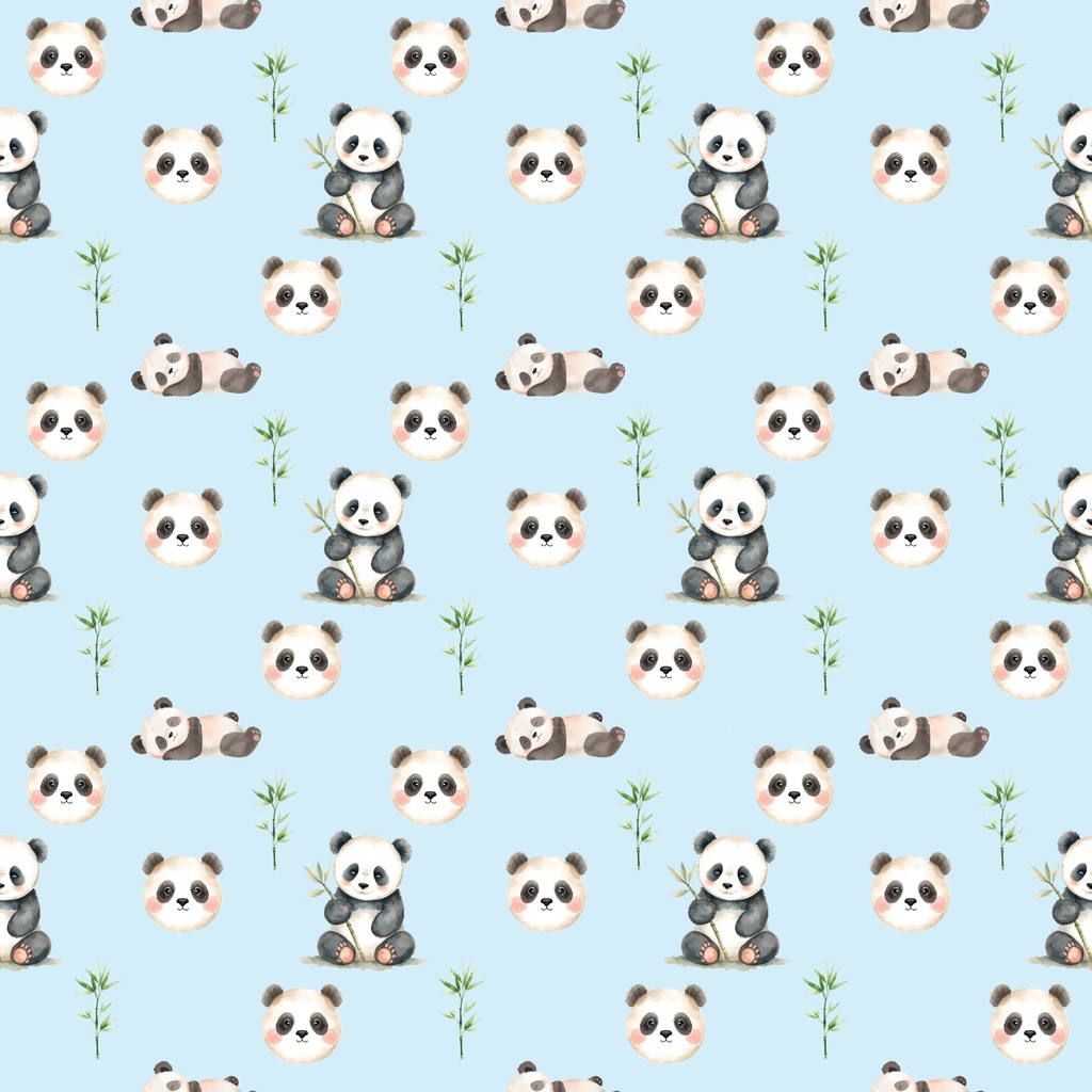 パンダ柄シームレスパターン