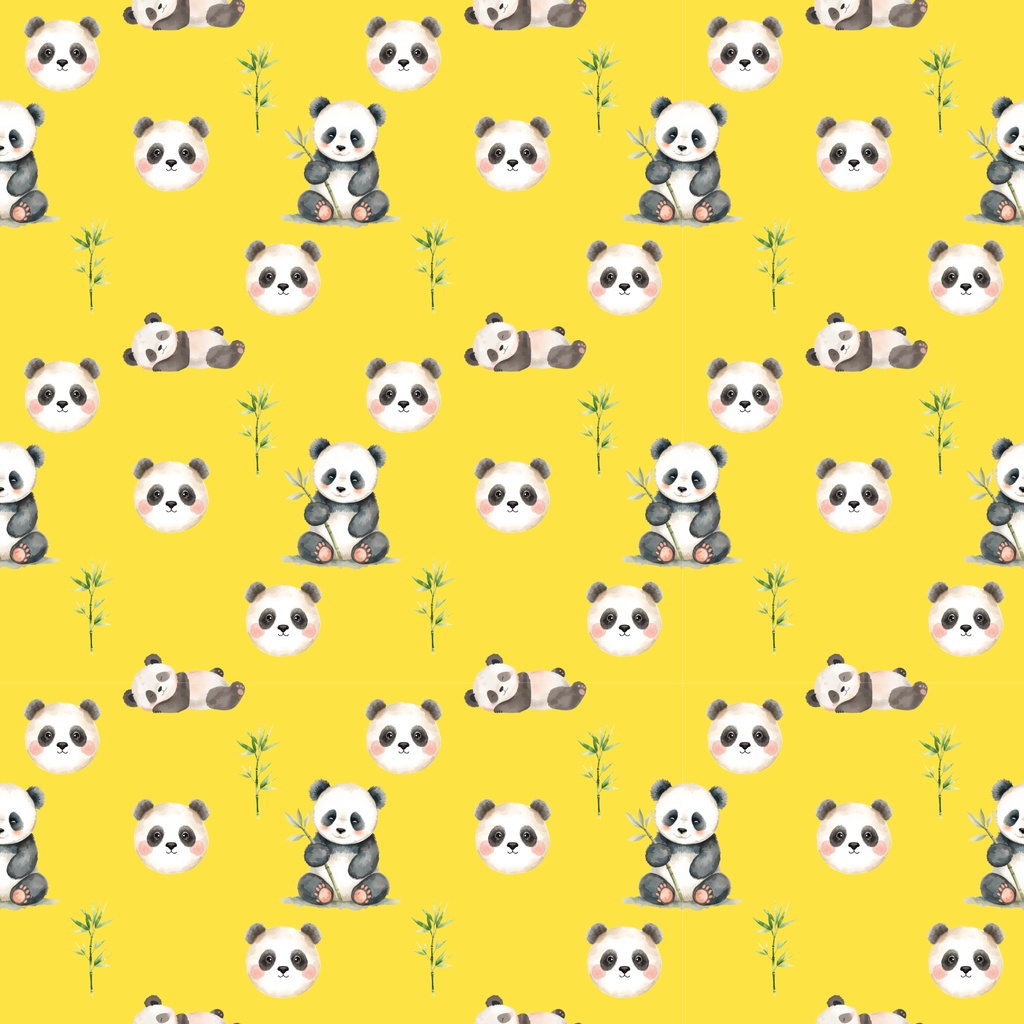 パンダ柄シームレスパターン