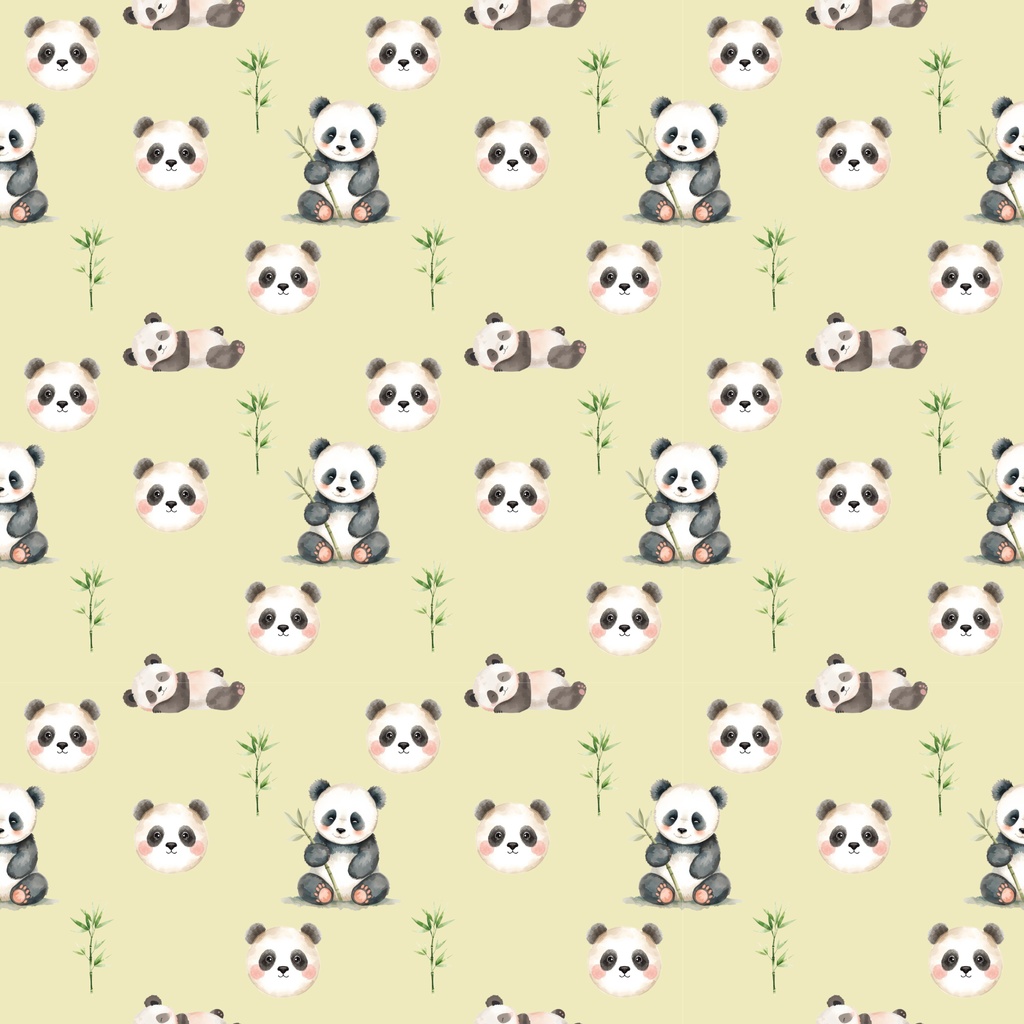 パンダ柄シームレスパターン