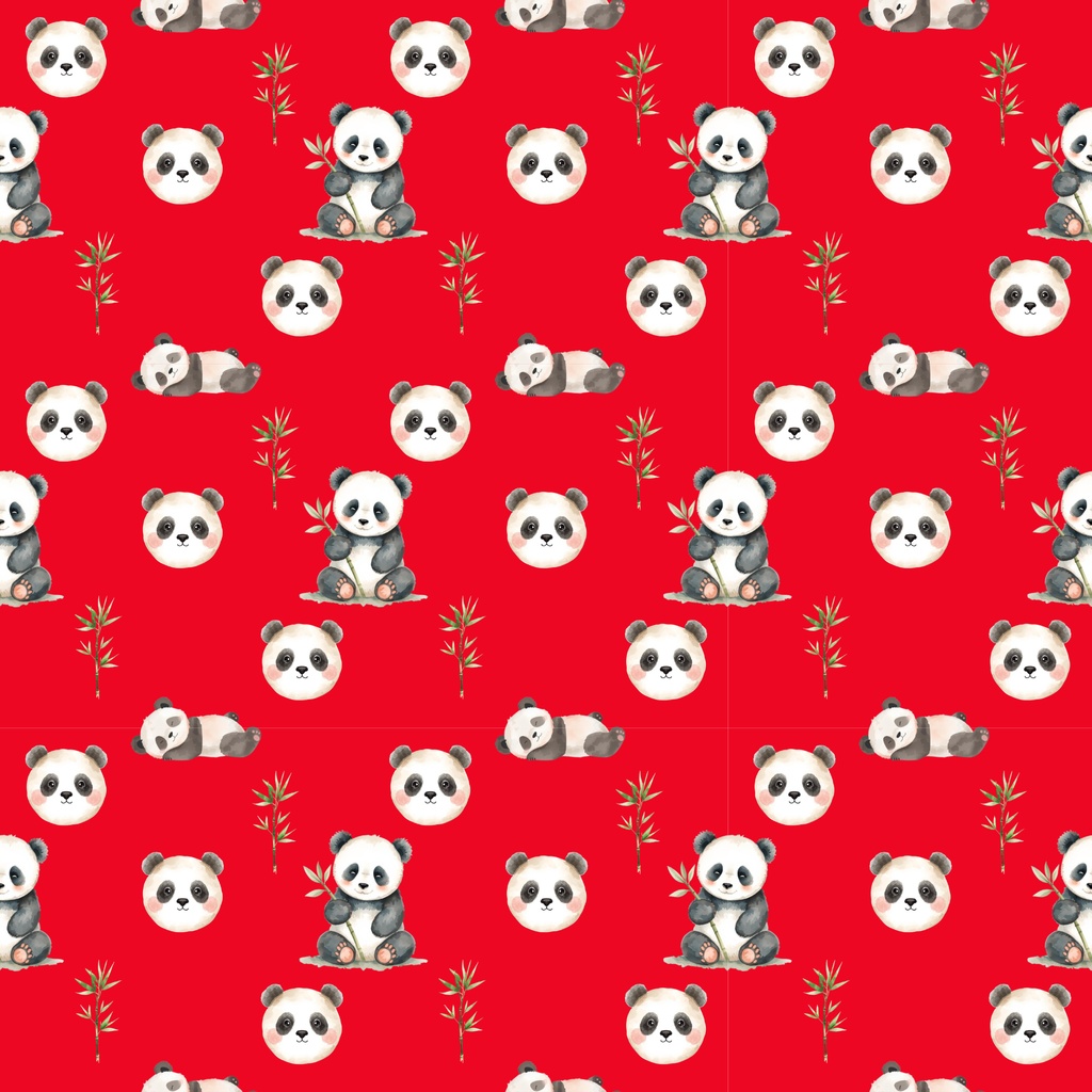 パンダ柄シームレスパターン