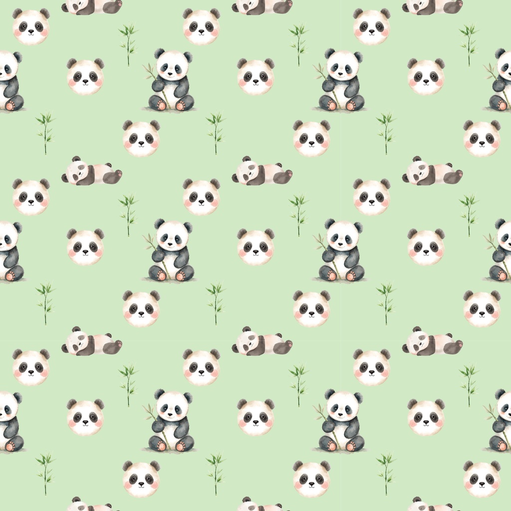 パンダ柄シームレスパターン