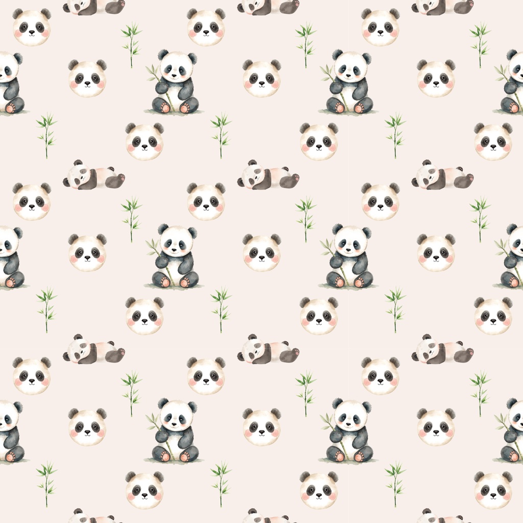 パンダ柄シームレスパターン