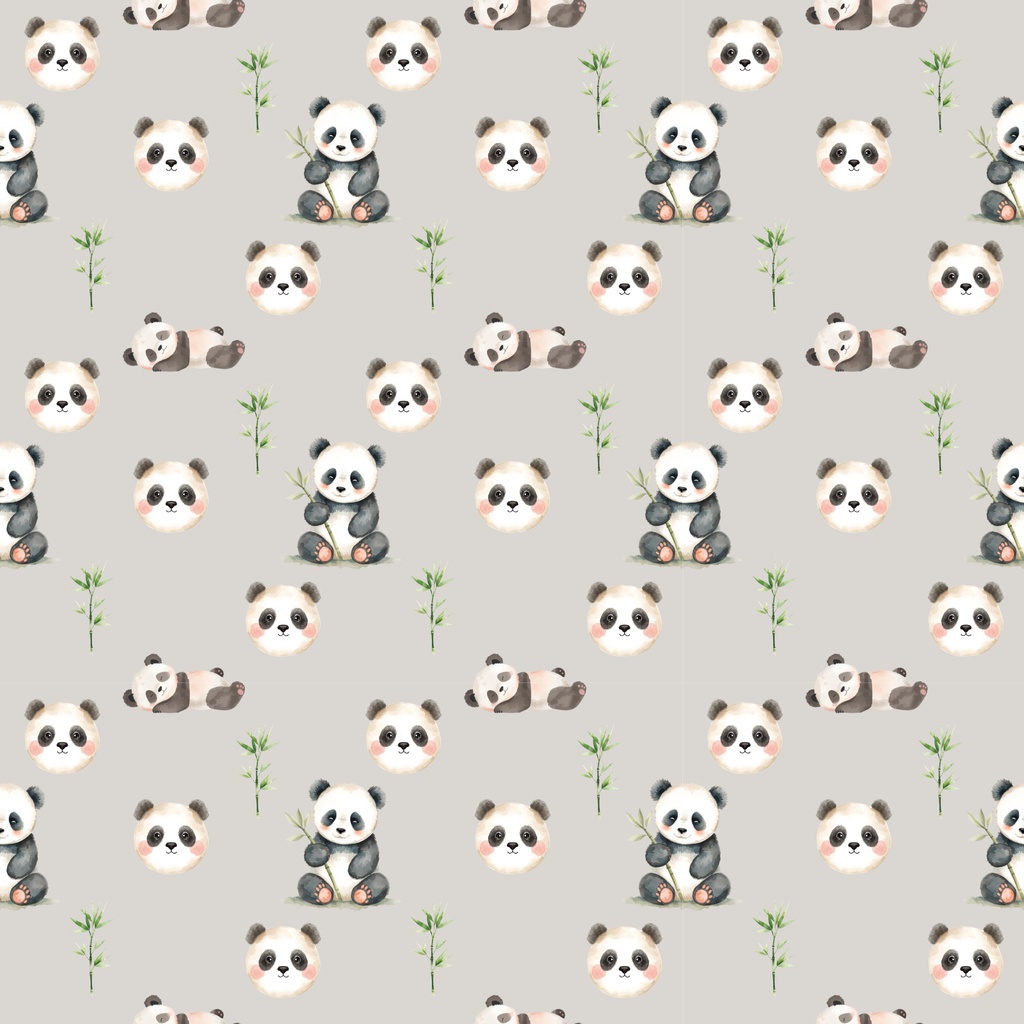 パンダ柄シームレスパターン