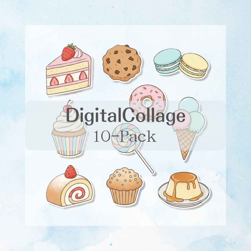デジタルコラージュ１０個セット（Canva作成）