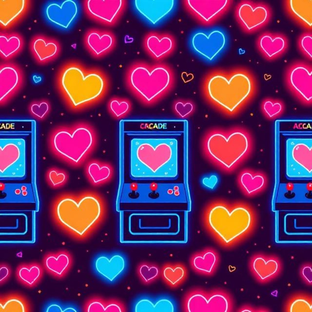 ゲームアイテム柄シームレスDigital paper8パターン