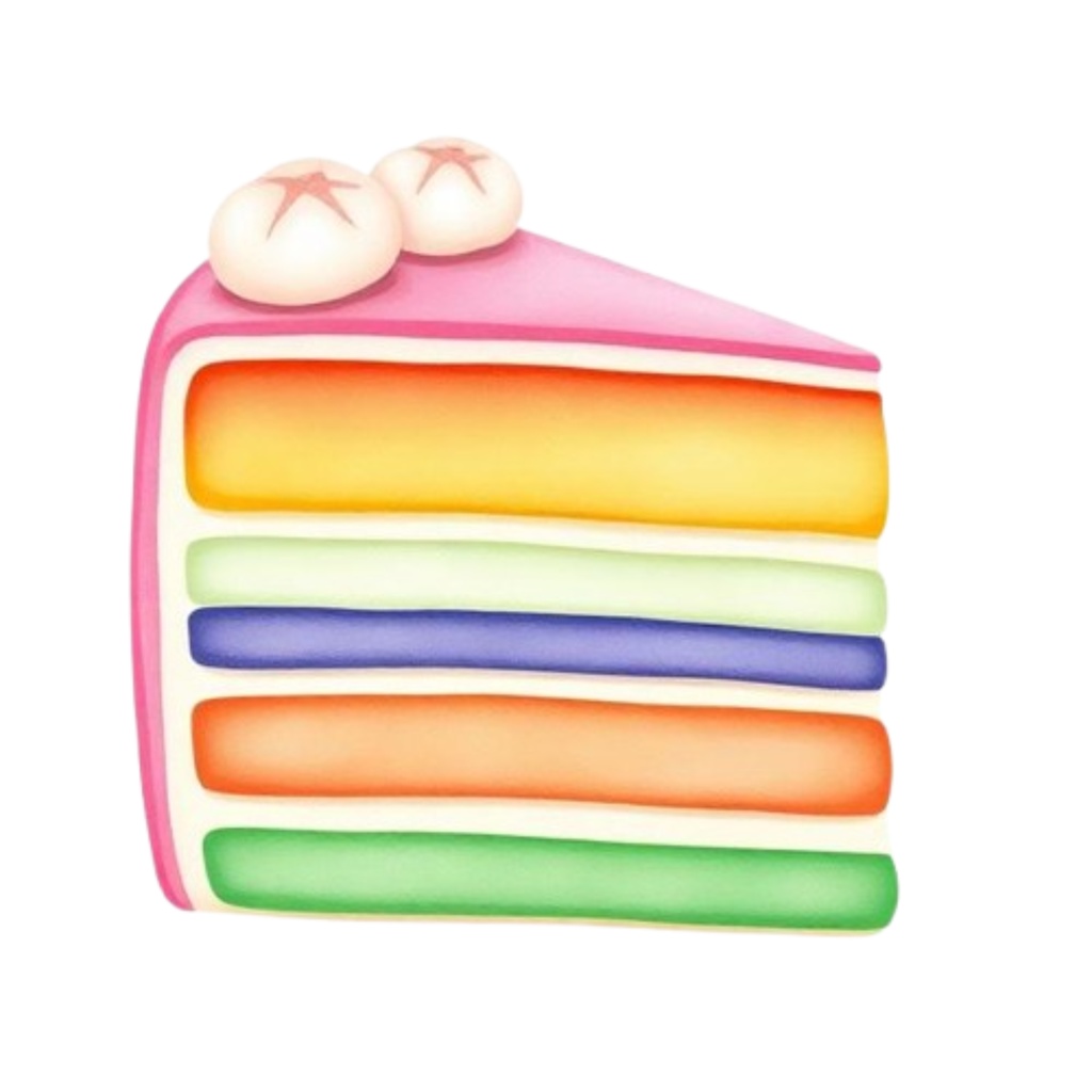 ケーキテーマdigitalcollage(Canva作成)