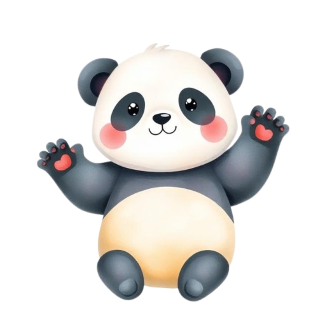 パンダdigitalcollage(Canva作成)