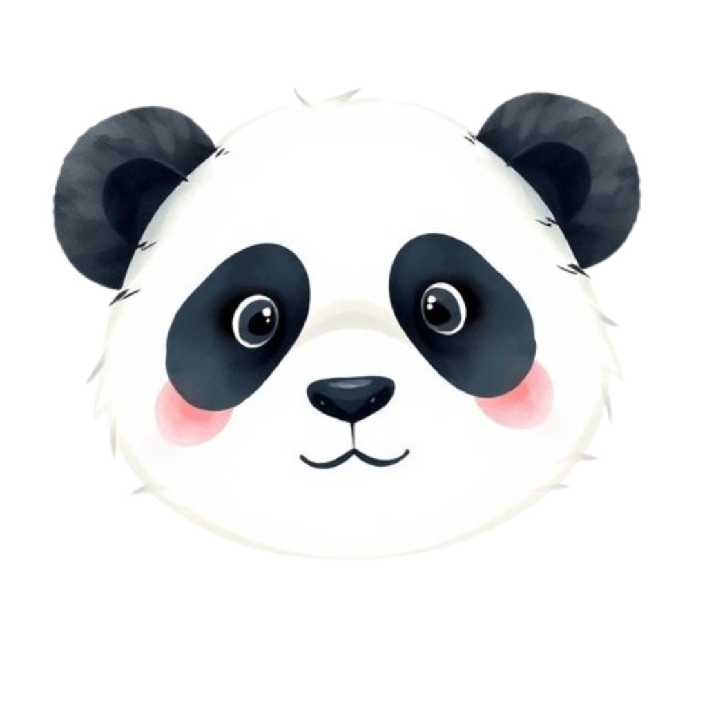 パンダdigitalcollage(Canva作成)