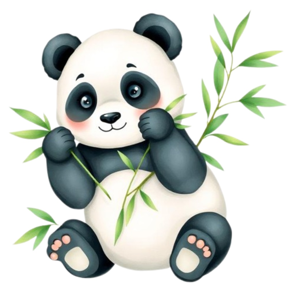 パンダdigitalcollage(Canva作成)