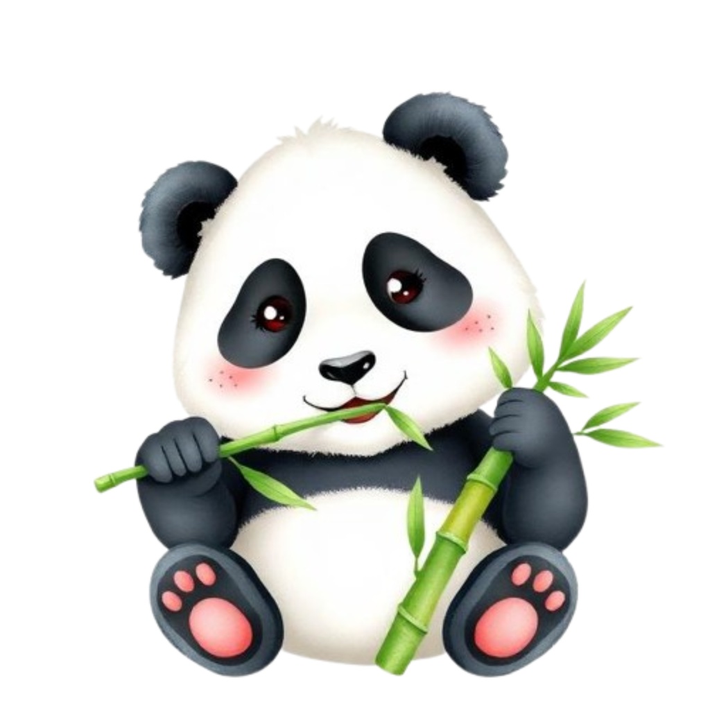 パンダdigitalcollage(Canva作成)