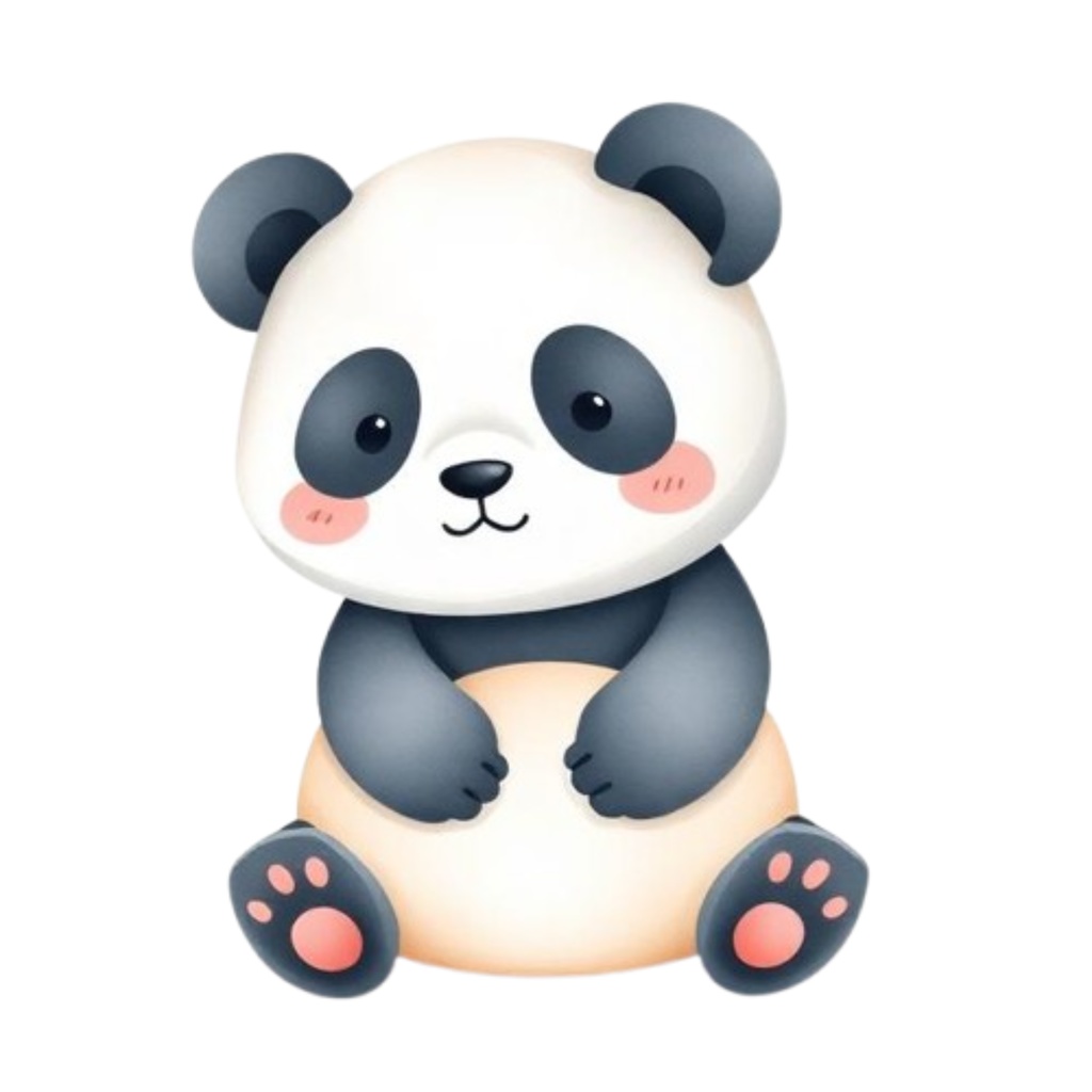 パンダdigitalcollage(Canva作成)