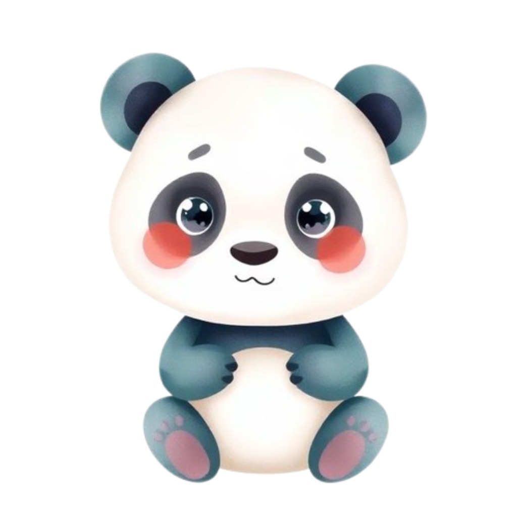 パンダdigitalcollage(Canva作成)