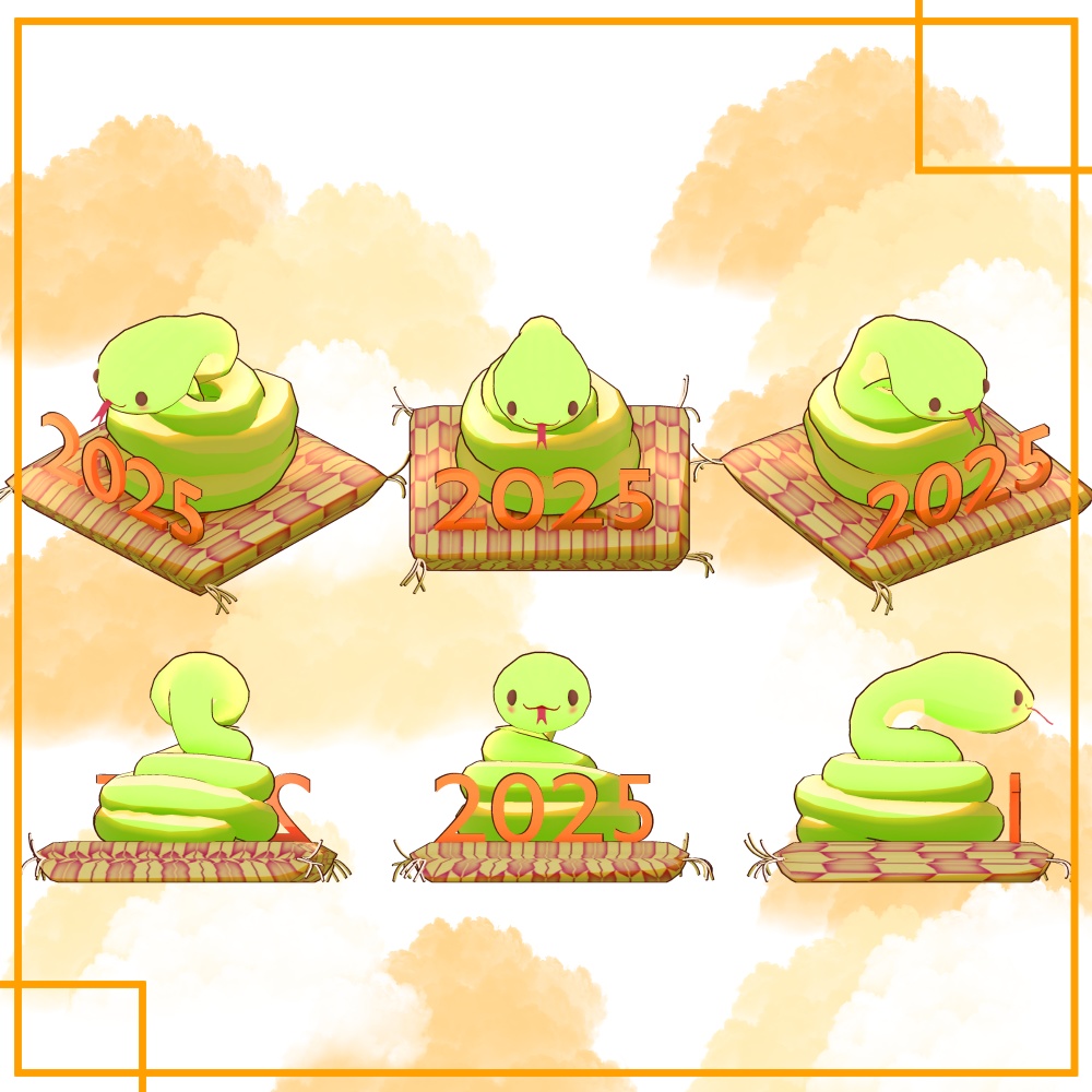 【PhysBone&MA設定済み】へびくん【あけおめ】