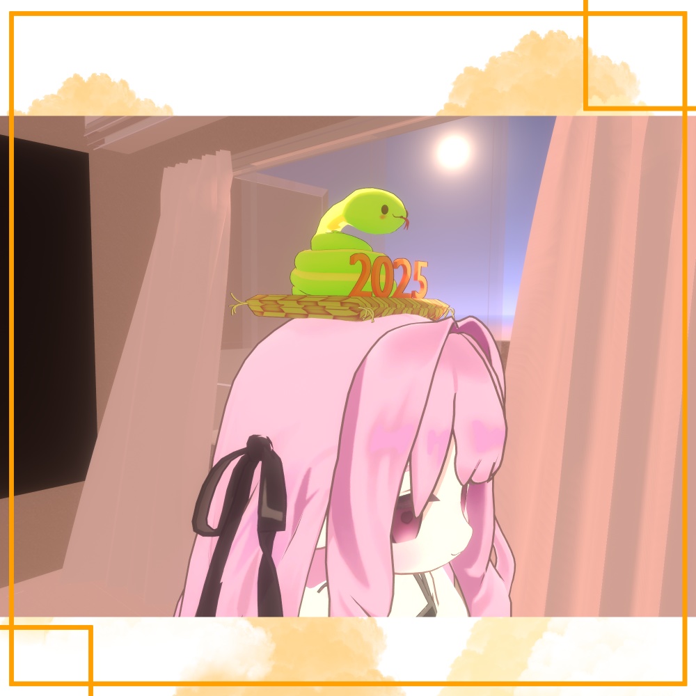 【PhysBone&MA設定済み】へびくん【あけおめ】