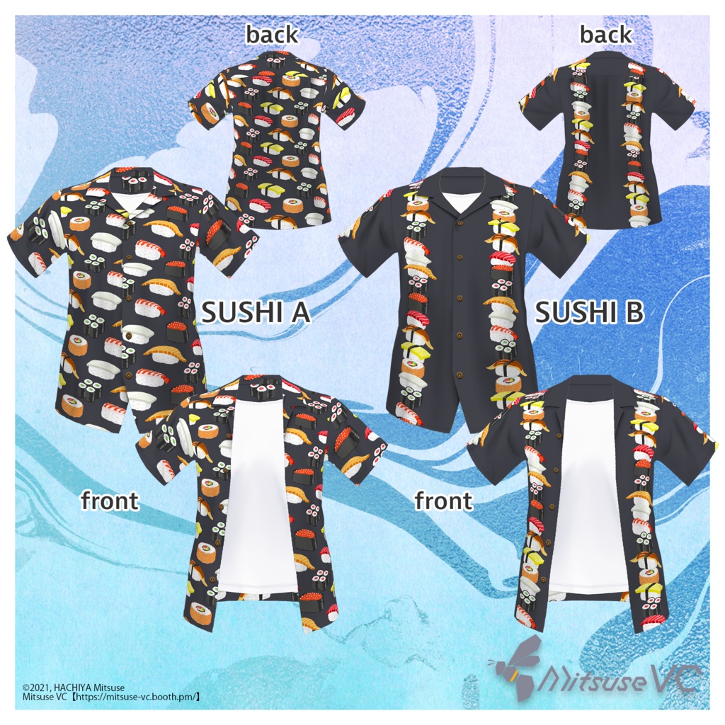 【無料版あり】アロハシャツセット【VRoid】