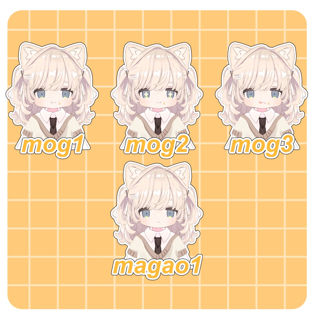 【キプフェル】ゆったりたれめっ!kipfel表情セット40種類+支援版10種類!