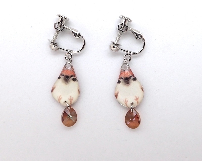 【イヤリング】すずめ