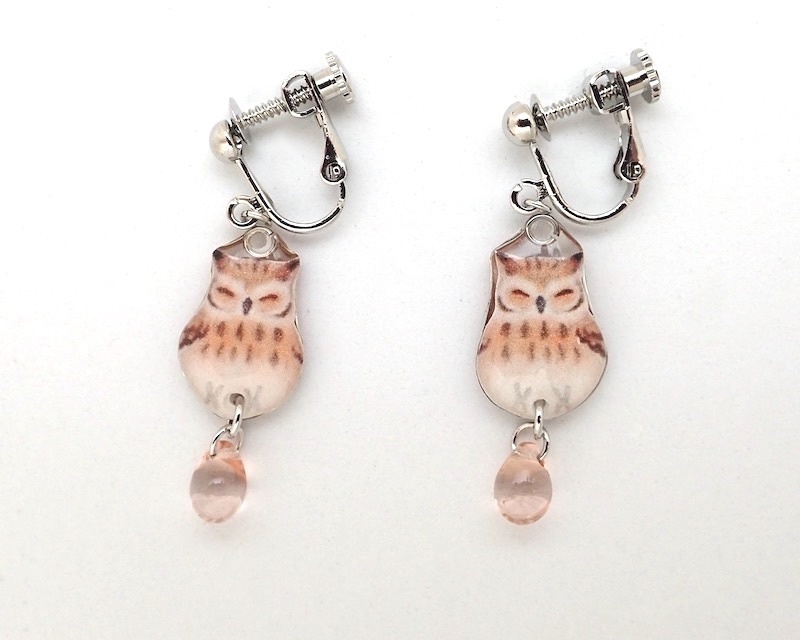 【イヤリング】コノハズク