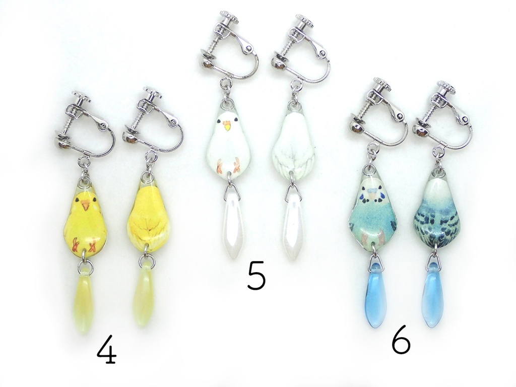 【イヤリング】セキセイインコB